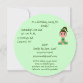 Uitnodiging van de partij Birthday voor een Yoga-p (Achterkant)