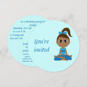 Uitnodiging van de partij Birthday voor een Yoga-p (Voorkant / Achterkant)