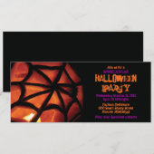 Uitnodiging van de partij Carved Pumpkin Halloween (Voorkant / Achterkant)