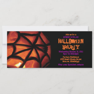 Uitnodiging van de partij Carved Pumpkin Halloween