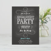 Uitnodiging van de partij Chalkboard Engagement (Staand voorkant)