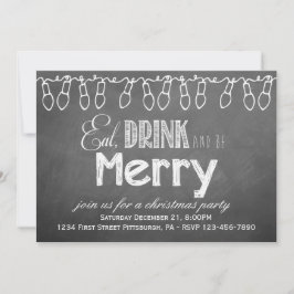 Uitnodiging van de partij Chalkboard Holiday