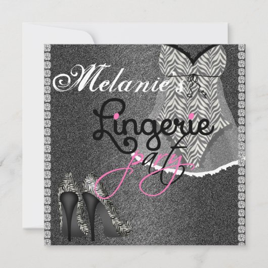 Uitnodiging van de partij CHALKBOARD Lingerie (Voorkant)
