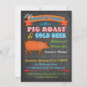 Uitnodiging van de partij Chalkboard Pig Roast (Voorkant)