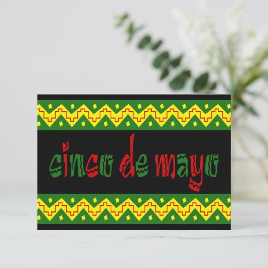 uitnodiging van de partij cinco de mayo (Staand voorkant)