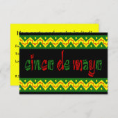 uitnodiging van de partij cinco de mayo (Voorkant / Achterkant)