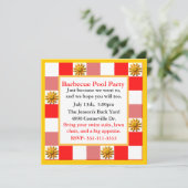 uitnodiging van de partij Colorful Fun (Staand voorkant)