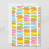 Uitnodiging van de partij Colorful Macarons (Achterkant)