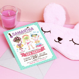 Uitnodiging van de partij Cool and Girly Spa Bache