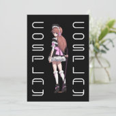 Uitnodiging van de partij Cosplay (Staand voorkant)