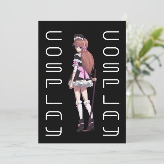 Uitnodiging van de partij Cosplay (Staand voorkant)