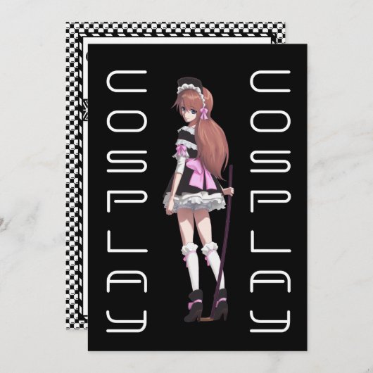 Uitnodiging van de partij Cosplay (Voorkant / Achterkant)