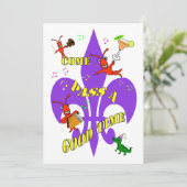 Uitnodiging van de partij Crawfish Fleur de Lys (Staand voorkant)