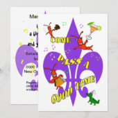 Uitnodiging van de partij Crawfish Fleur de Lys (Voorkant / Achterkant)