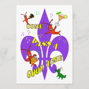 Uitnodiging van de partij Crawfish Fleur de Lys