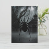 Uitnodiging van de partij Creepy Spider Halloween (Staand voorkant)