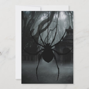 Uitnodiging van de partij Creepy Spider Halloween