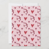 Uitnodiging van de partij Cute Valentijnsdag (Achterkant)