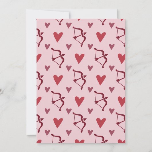 Uitnodiging van de partij Cute Valentijnsdag (Achterkant)