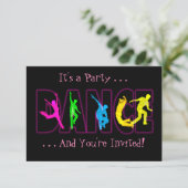 uitnodiging van de partij Dance (Staand voorkant)