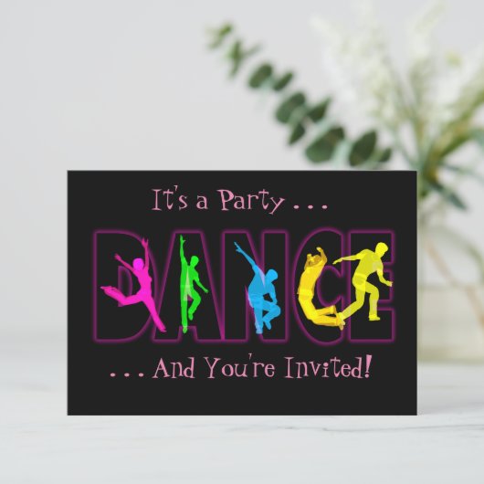uitnodiging van de partij Dance (Staand voorkant)