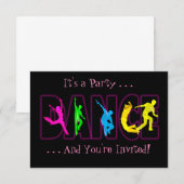 uitnodiging van de partij Dance (Voorkant / Achterkant)