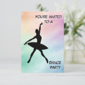 Uitnodiging van de partij Dance (Staand voorkant)