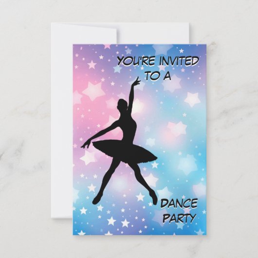 Uitnodiging van de partij Dance (Voorkant)
