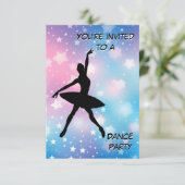 Uitnodiging van de partij Dance (Staand voorkant)