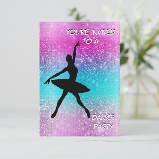 Uitnodiging van de partij Dance (Staand voorkant)