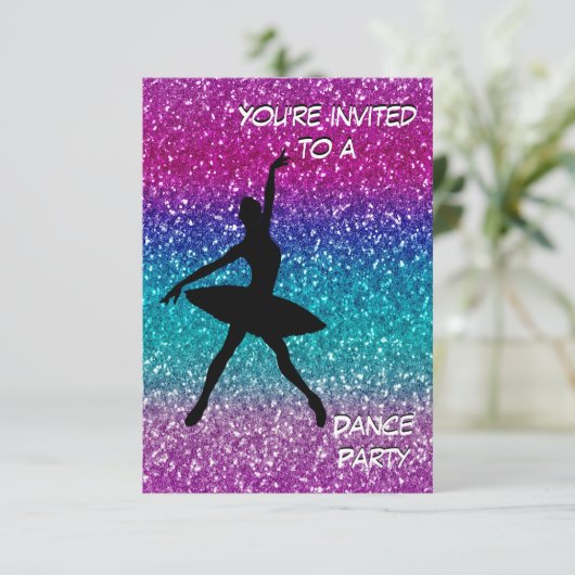 Uitnodiging van de partij Dance (Staand voorkant)