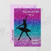 Uitnodiging van de partij Dance (Voorkant / Achterkant)