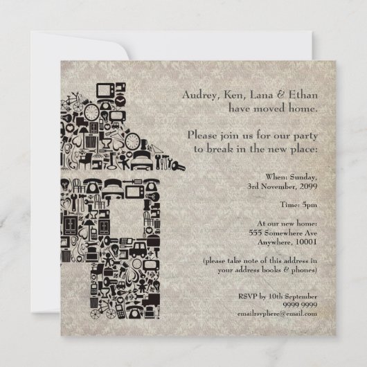 Uitnodiging van de partij die de opwarming van de (Achterkant)