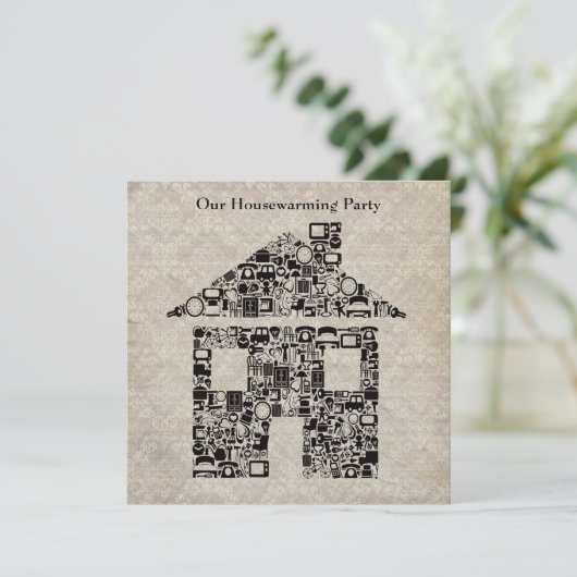 Uitnodiging van de partij die de opwarming van de  (Staand voorkant)