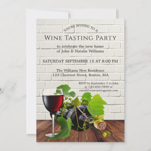 Uitnodiging van de partij die de Wijnbouwkunst pro (Voorkant)