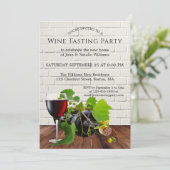 Uitnodiging van de partij die de Wijnbouwkunst pro (Staand voorkant)