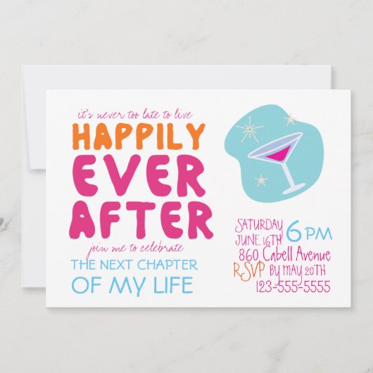 Uitnodiging van de partij Divorce (Voorkant)