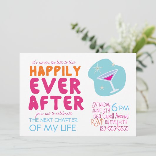 Uitnodiging van de partij Divorce (Staand voorkant)