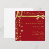 Uitnodiging van de partij Elegant Holiday (Voorkant / Achterkant)