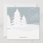 Uitnodiging van de partij Elegant Snow Trees Holid (Achterkant)
