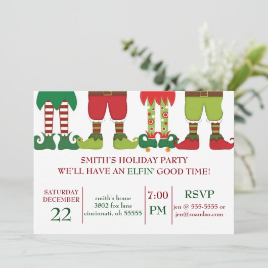 Uitnodiging van de partij Elfin (Staand voorkant)
