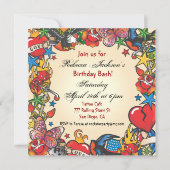 Uitnodiging van de partij Fabulous Tattoo (Voorkant)