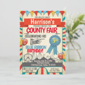 Uitnodiging van de partij Fair Birthday (Staand voorkant)