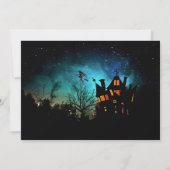 Uitnodiging van de partij Flying Witch Spooky Hall (Achterkant)