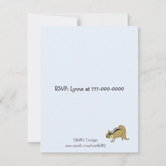 Uitnodiging van de partij Forest Friends Birthday (Achterkant)