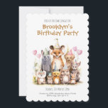 Uitnodiging van de partij Forest Friends Birthday<br><div class="desc">Stap in een griezelige wereld van schattige wezens met onze Forest Friends-themauitnodigingen. Dit is nog een 100% origineel ontwerp van de hamster uit de hoek.</div>