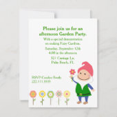 Uitnodiging van de partij Garden Gnome (Voorkant)