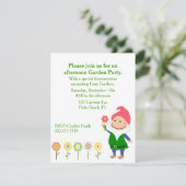 Uitnodiging van de partij Garden Gnome (Staand voorkant)