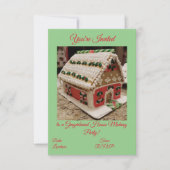 Uitnodiging van de partij Gingerbrood House Making (Voorkant)