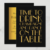 Uitnodiging van de partij Gold 1920 (Voorkant / Achterkant)